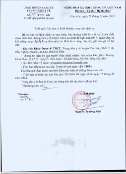 Đề nghị gửi thư báo giá