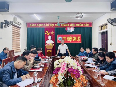 TRUNG TÂM Y TẾ CAN LỘC TỔ CHỨC GIAO BAN KHỐI Y TẾ DỰ PHÒNG - DÂN SỐ VÀ TRƯỞNG TRẠM Y TẾ CÁC XÃ, THỊ TRẤN THÁNG 1- 2024.