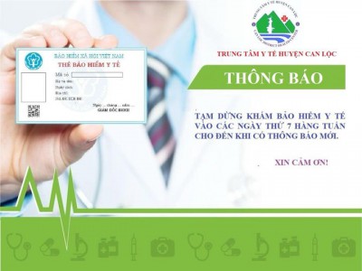 Thông báo tạm dừng khám Bảo hiểm Y tế ngày thứ 7 hàng tuần